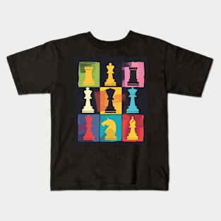 Vintage Chess Player Chess tactician master Chess Trainer Kids T-Shirt